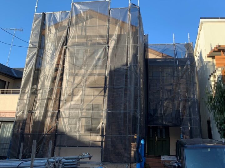 【施工中】藤沢市　S様邸　屋根・外壁塗装工事